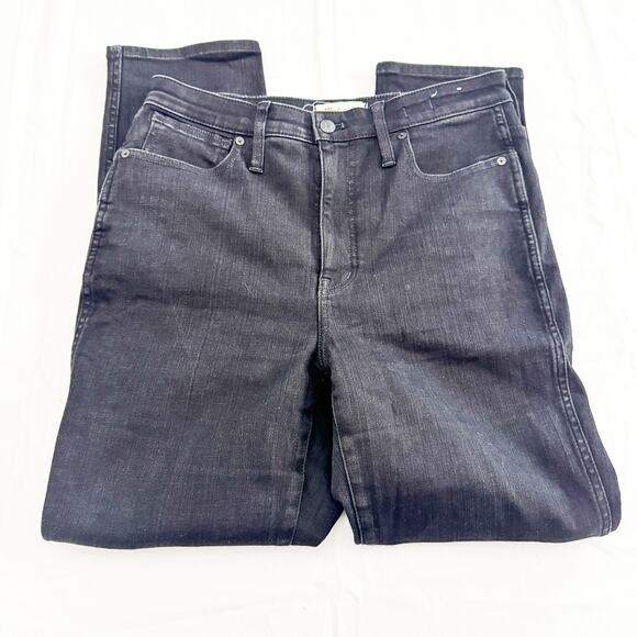 Madewell Curvy Stovepipe Black Denim Jeans Straight Leg Size 30 MINT - Picture 4 of 9
